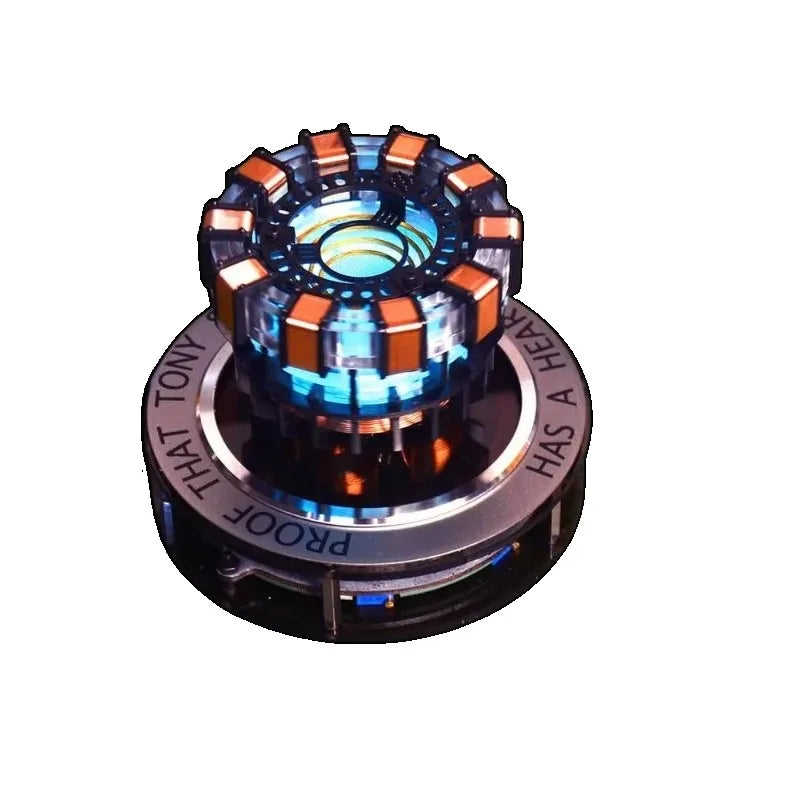 Arc Reactor Floating Reactor Module Levitating 1:1 Scale with LED Lights Simulating Movement Levitation Display Rack Unique Gift