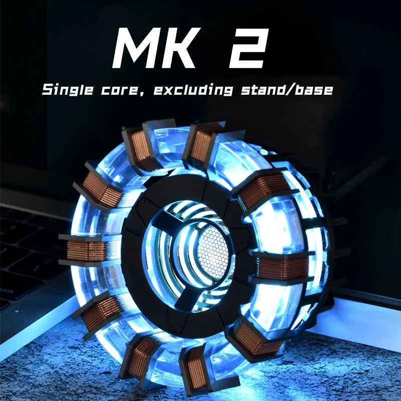 Arc Reactor Floating Reactor Module Levitating 1:1 Scale with LED Lights Simulating Movement Levitation Display Rack Unique Gift