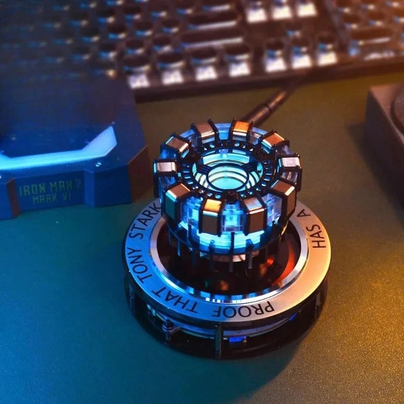 Arc Reactor Floating Reactor Module Levitating 1:1 Scale with LED Lights Simulating Movement Levitation Display Rack Unique Gift